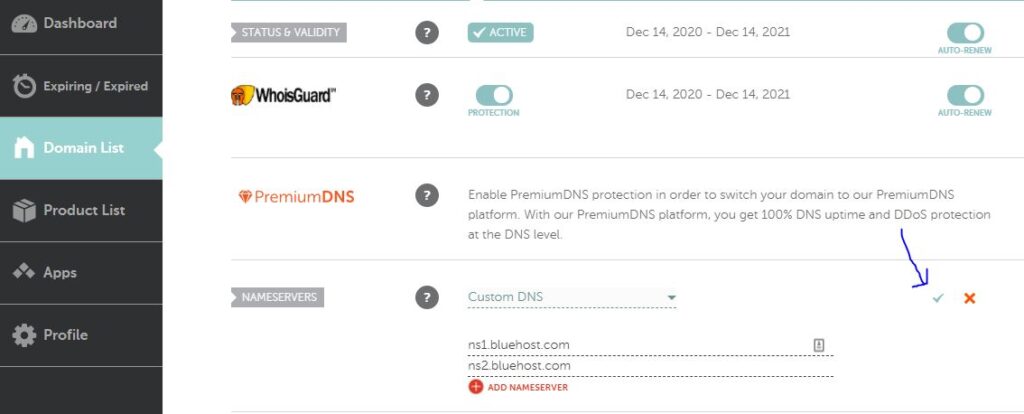 How To Point domain from namecheap to bluehost