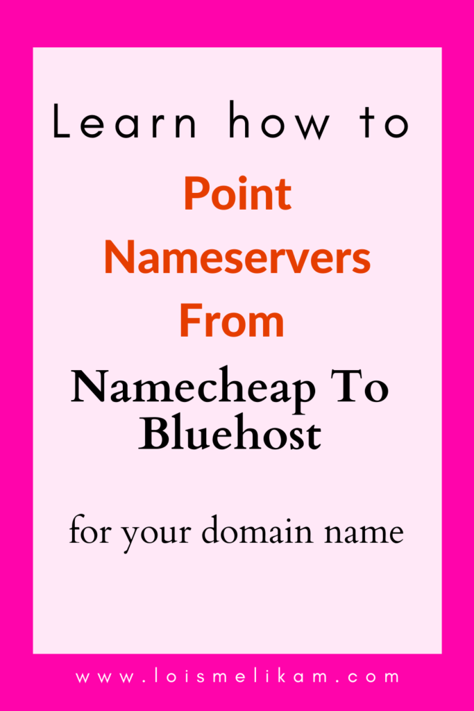 How To Point Nameservers From Namecheap To Bluehost