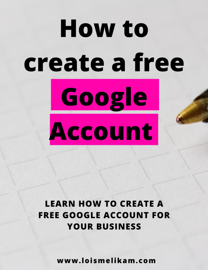 how to create a google account