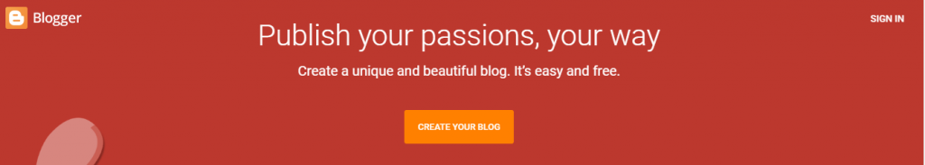 create a blog for free